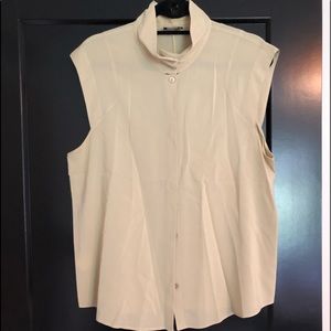 Giorgio Armani tan blouse size 50 (US 14)